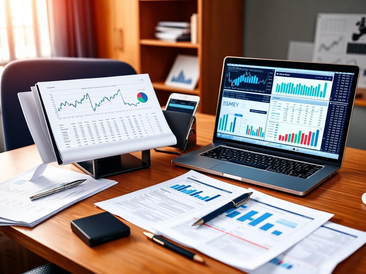 Analyst desk with European private credit research reports